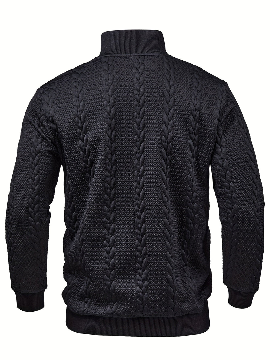 Callum | Textured Stand-Collar Henley