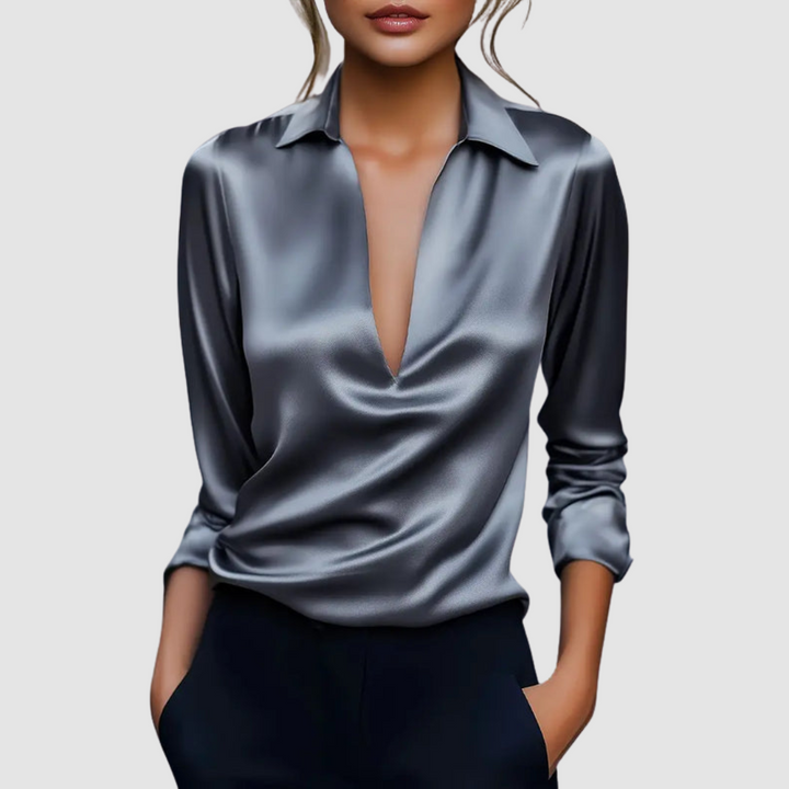 Astrid | Elegant Satin Blouse