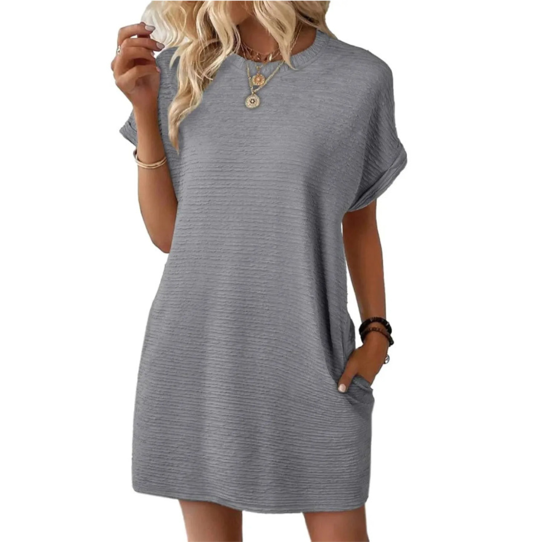 Anneliese | Casual Minimalist Round Neck Dress