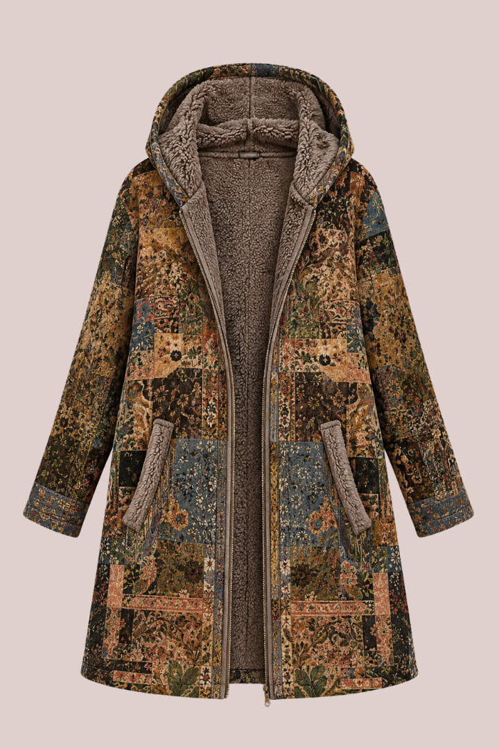 Arianna™ | Colorful Patchwork Winter Hooded Jacket