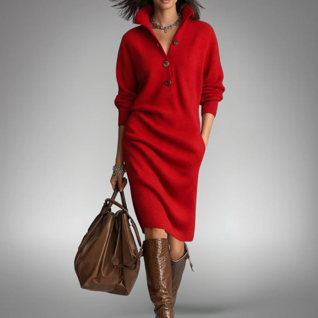 Charlotte | Elegant Knit Midi Dress