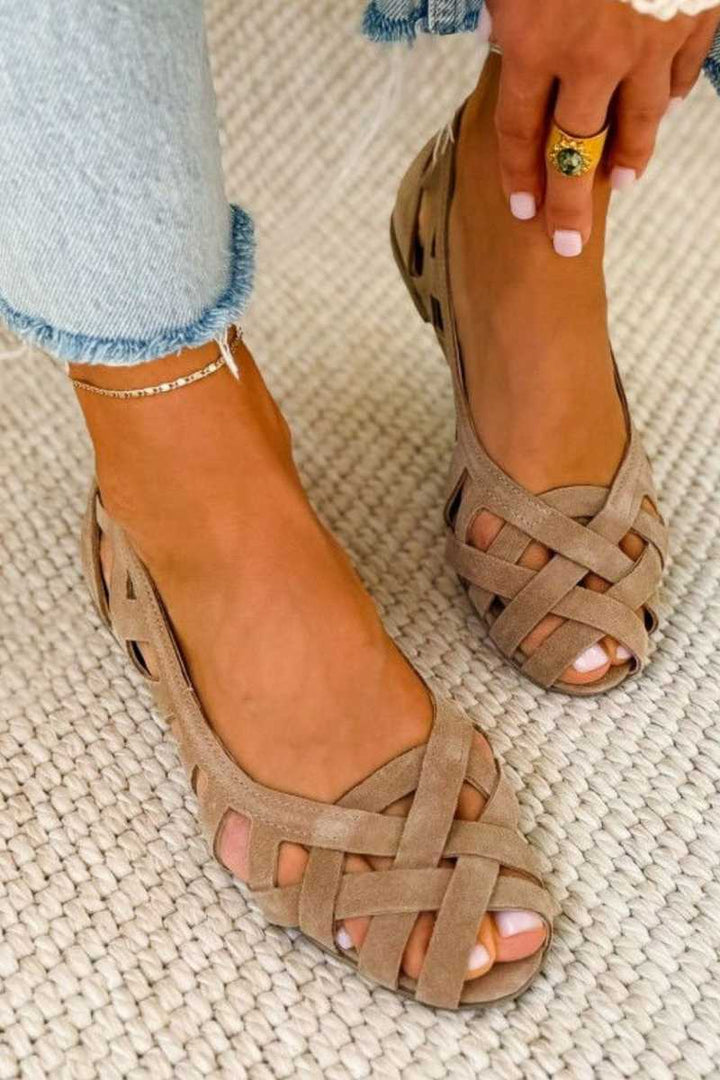 Alice | Woven Crisscross Sandals