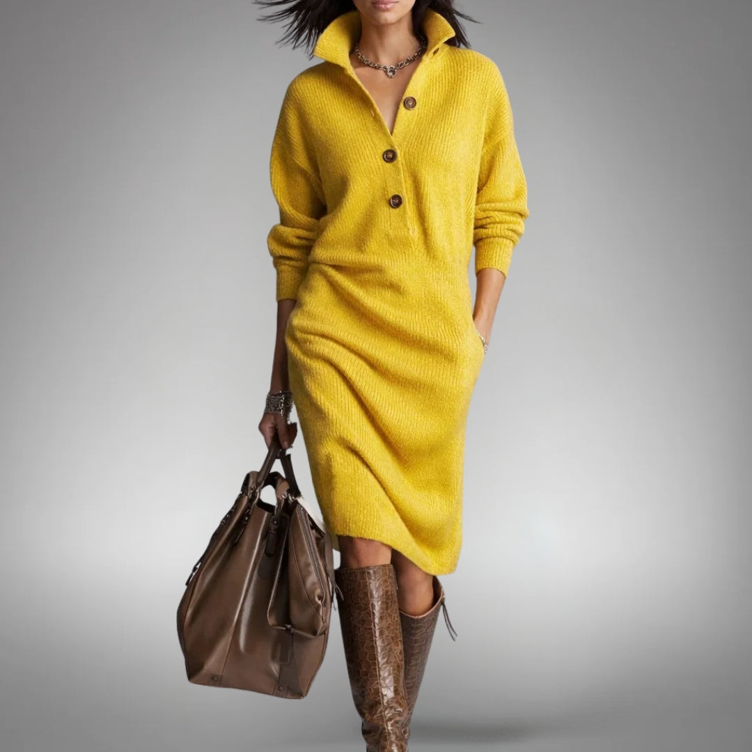 Charlotte | Elegant Knit Midi Dress