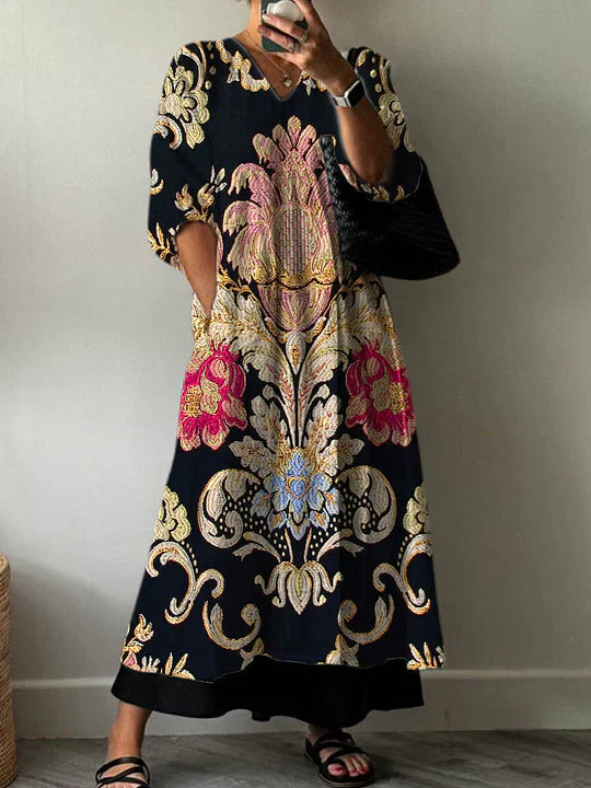 Angelia | V-Neck Dress with pockets