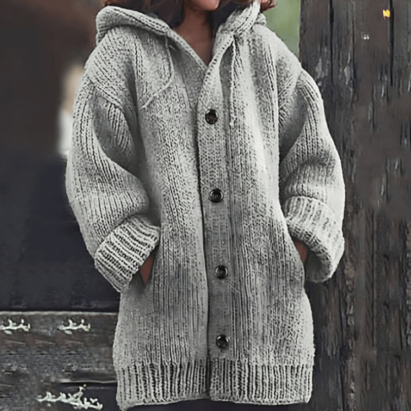 Wies | Soft Knit Hooded Cardigan