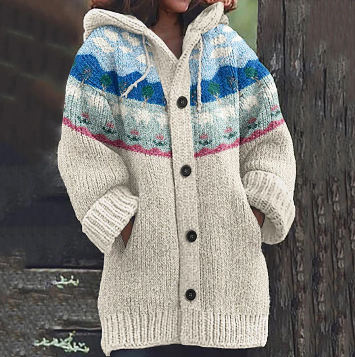 Thea | Warm Knit Hooded Cardigan