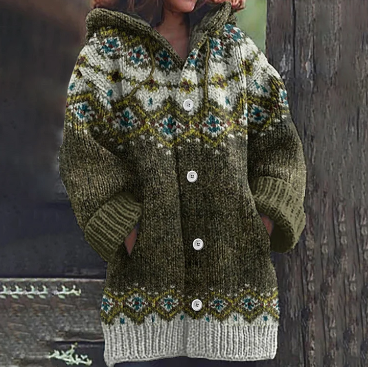 Harriët | Warm Knit Hooded Cardigan