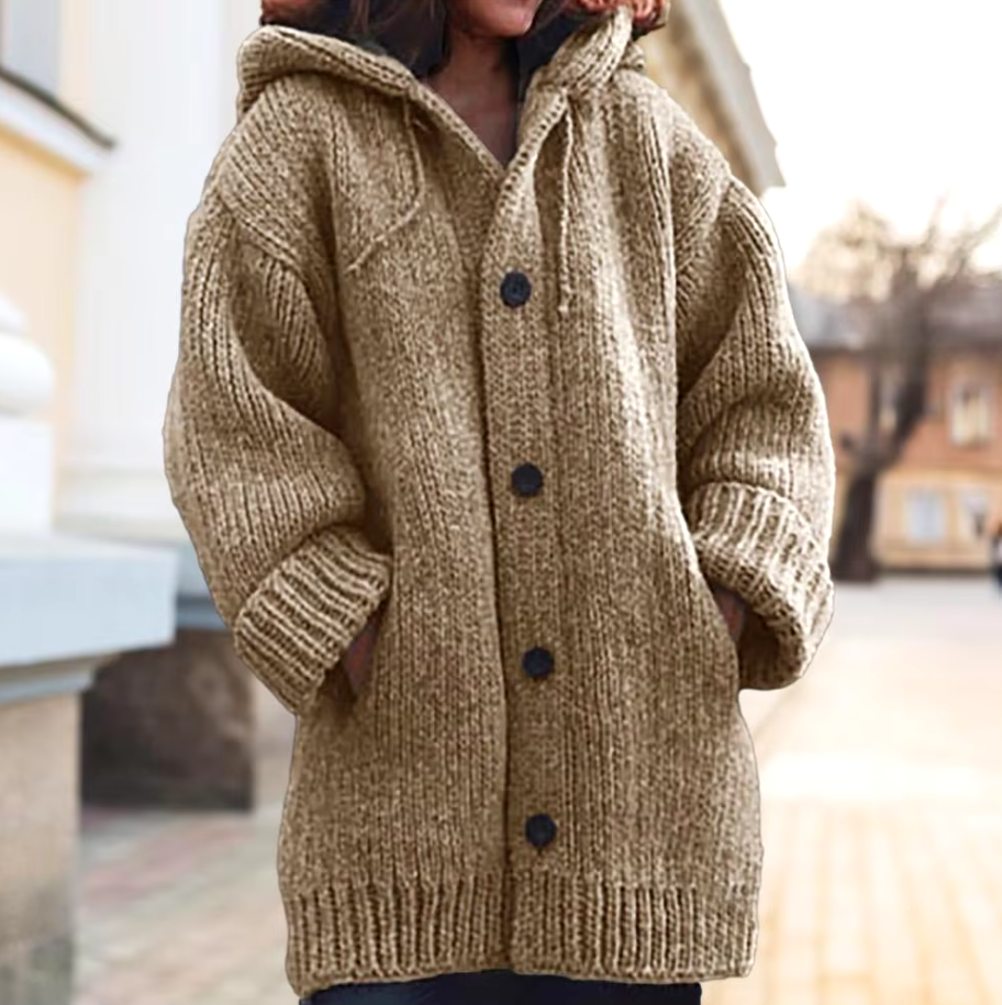 Wies | Soft Knit Hooded Cardigan