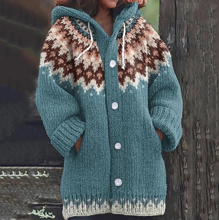 Boukje | Warm Knit Hooded Cardigan