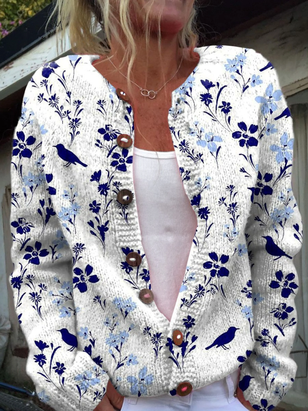 VYNORA™ - ELEGANT FLORAL BUTTONED CARDIGAN