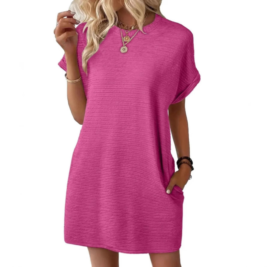 Anneliese | Casual Minimalist Round Neck Dress