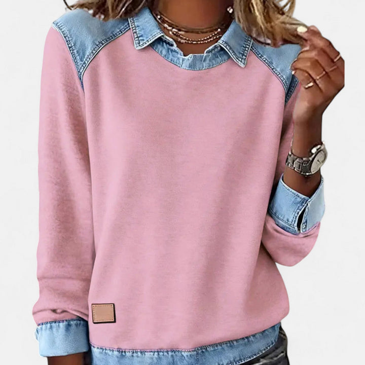 Caitlin | Relaxed Layered-Look Sweater