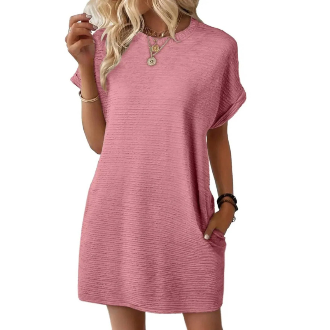 Anneliese | Casual Minimalist Round Neck Dress