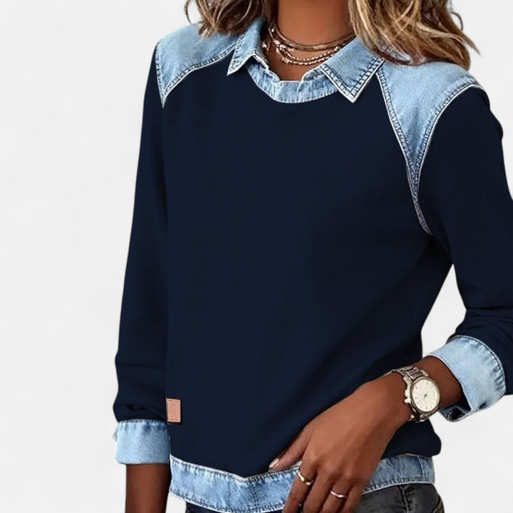 Caitlin | Relaxed Layered-Look Sweater