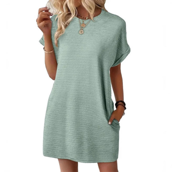 Anneliese | Casual Minimalist Round Neck Dress