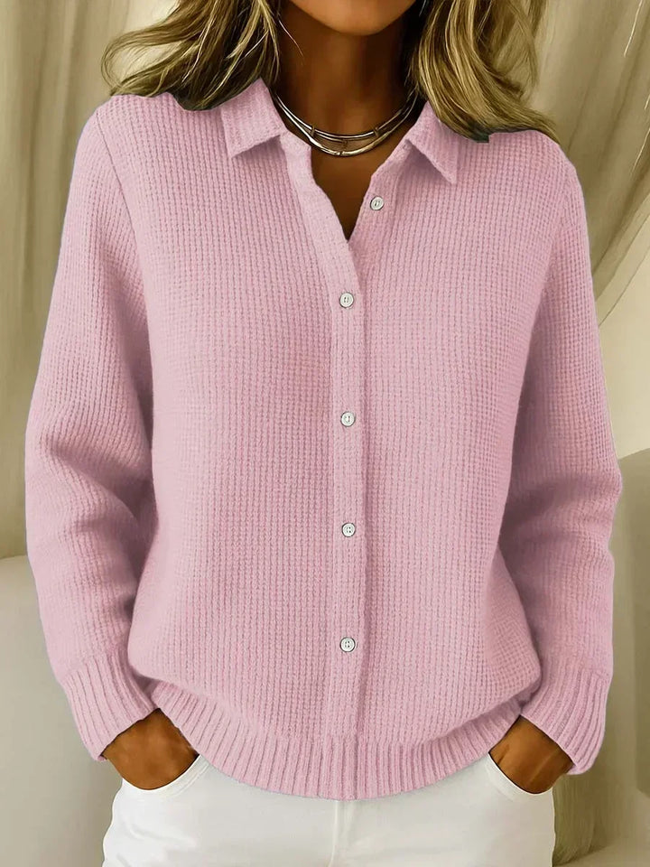 Camille | Textured Button-Front Cardigan