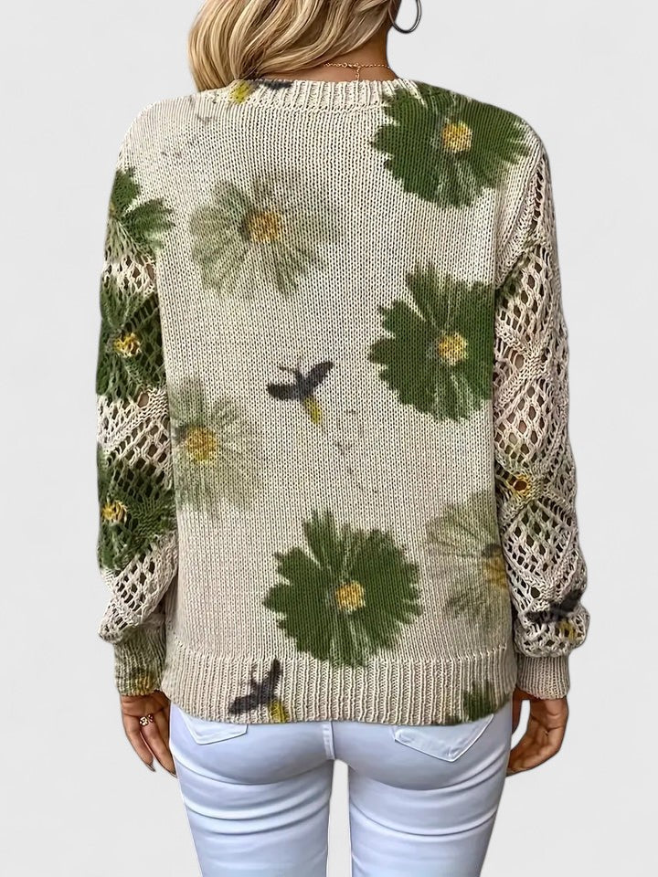 Bronwen | Floral Openwork Sweater