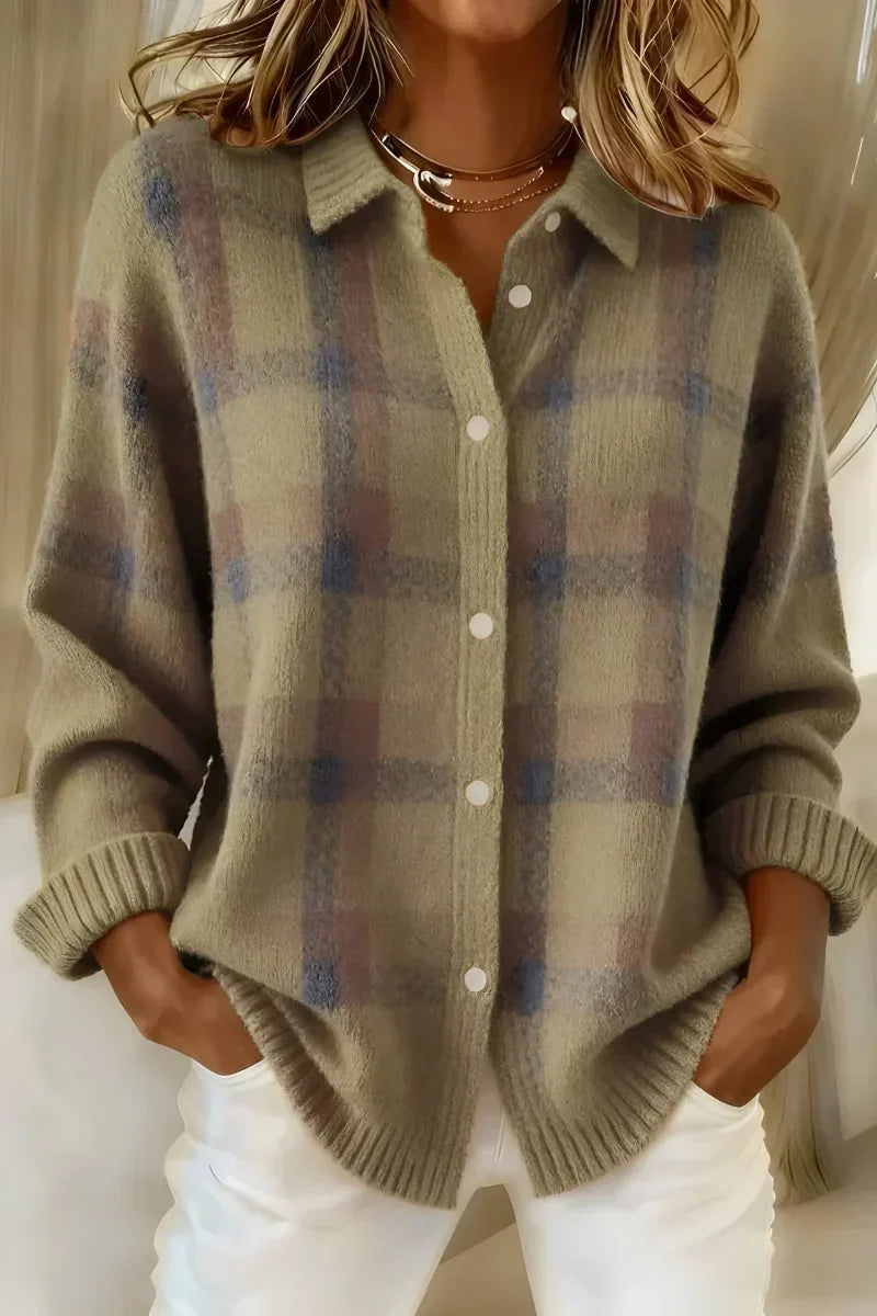 Nirvelle™ | Cozy Checked Cardigan