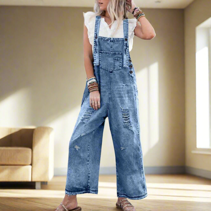 Carmelita | Premium Vintage Style Plain Jumpsuit