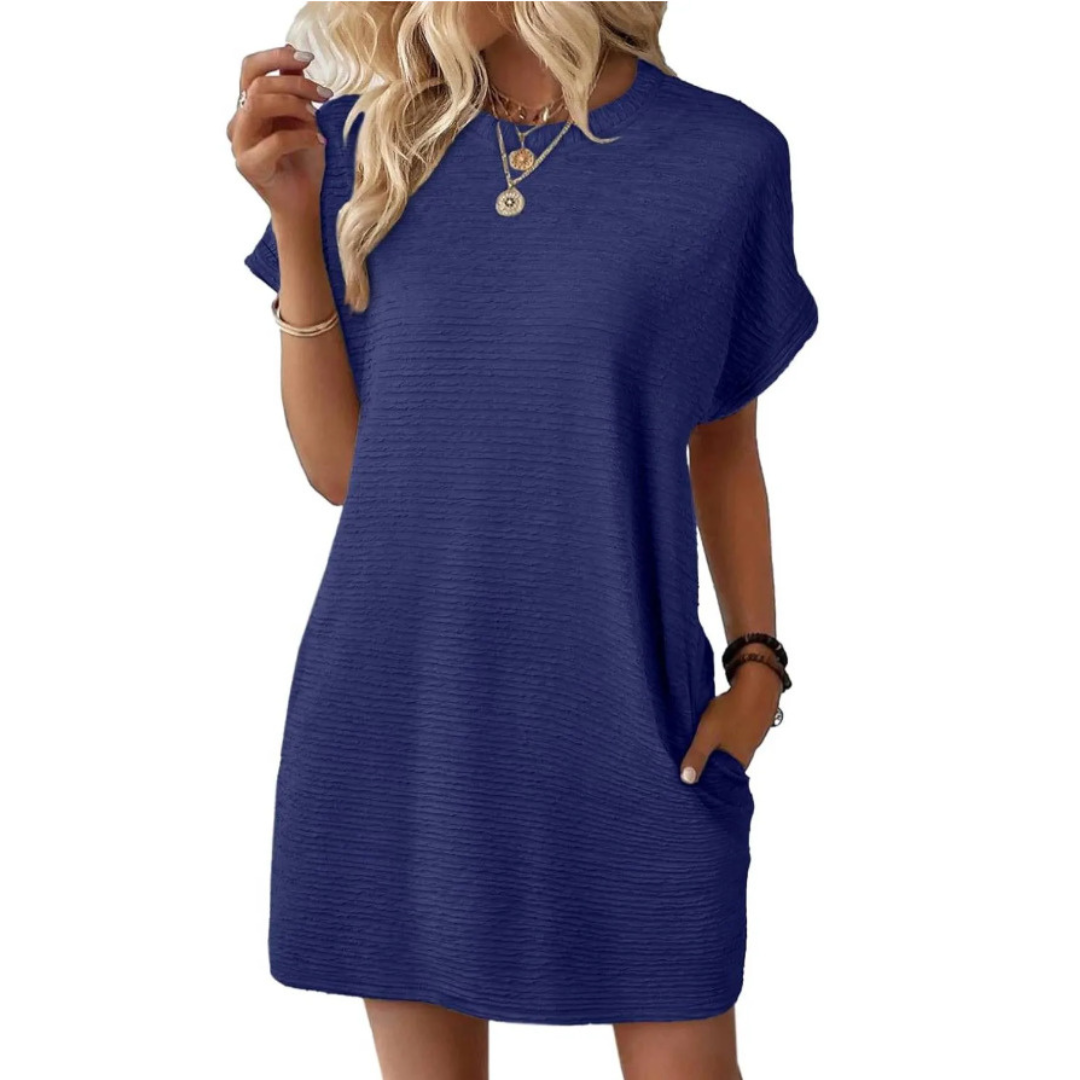 Anneliese | Casual Minimalist Round Neck Dress