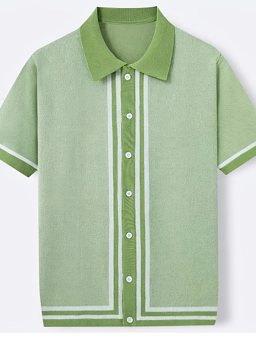 Cedric | Retro Striped Knit Shirt