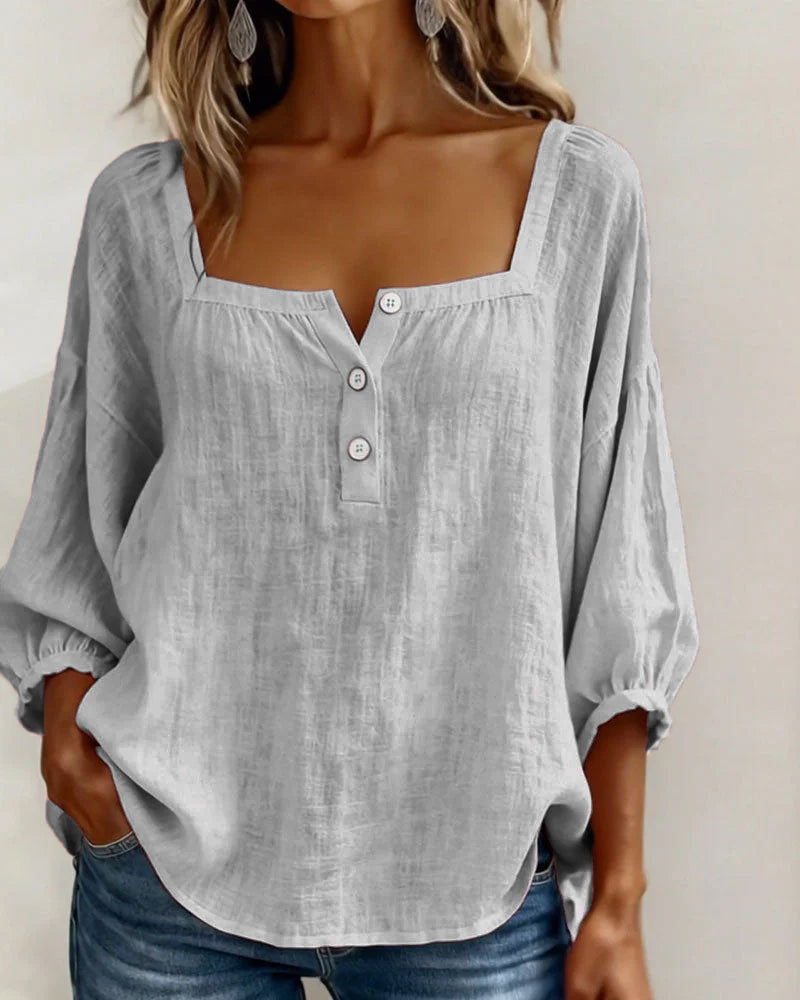 Annika | Stylish Relaxed Button Blouse