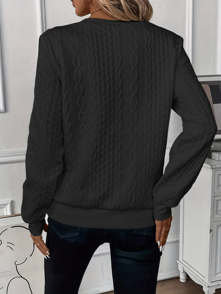 Amalie | Cozy Zip-Up Cable Knit Jumper