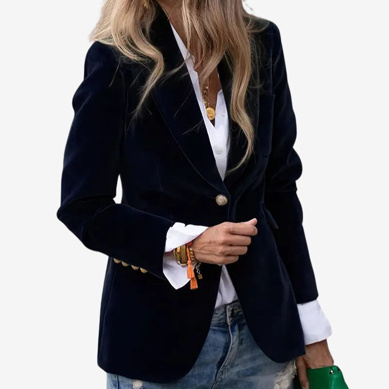 Alina | Women's Blazer Jacket with Lapel Collar and Buttons
