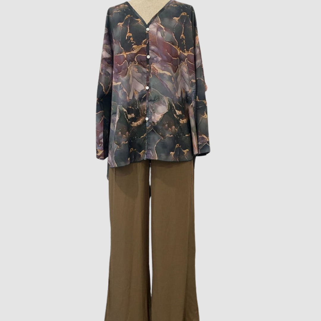 Aurora | Elegant Printed Two-Piece Set