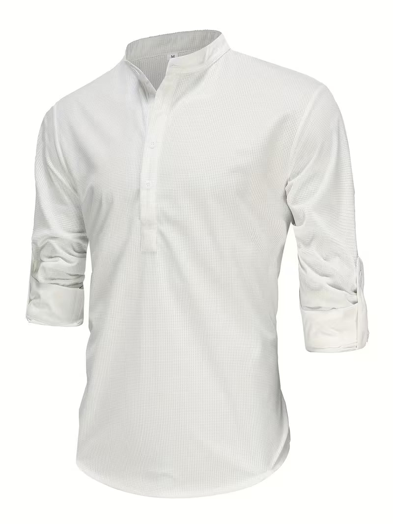 Breccan | Classic Stand-Up Collar Button Shirt