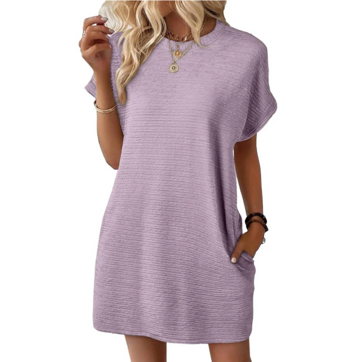 Anneliese | Casual Minimalist Round Neck Dress
