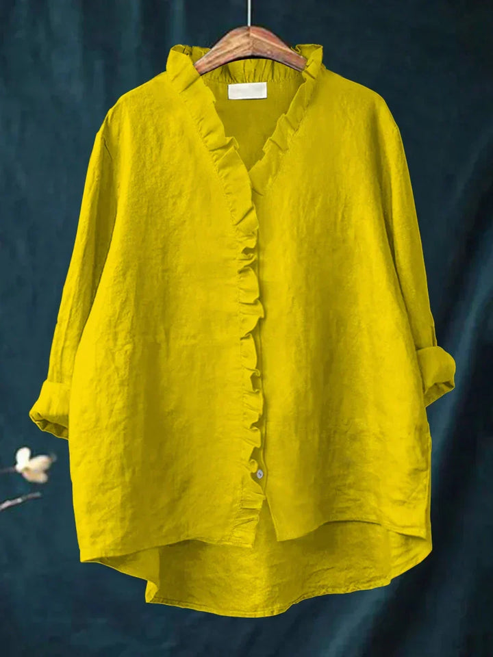 Cecily | Casual Ruffle V-Neck Blouse