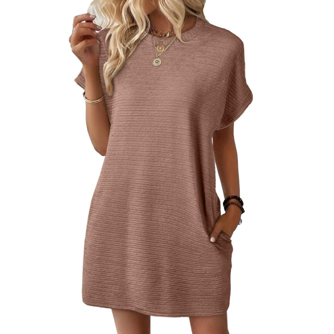 Anneliese | Casual Minimalist Round Neck Dress