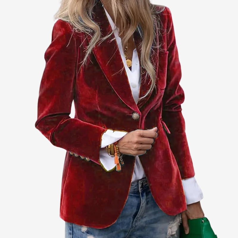 Alina | Women's Blazer Jacket with Lapel Collar and Buttons
