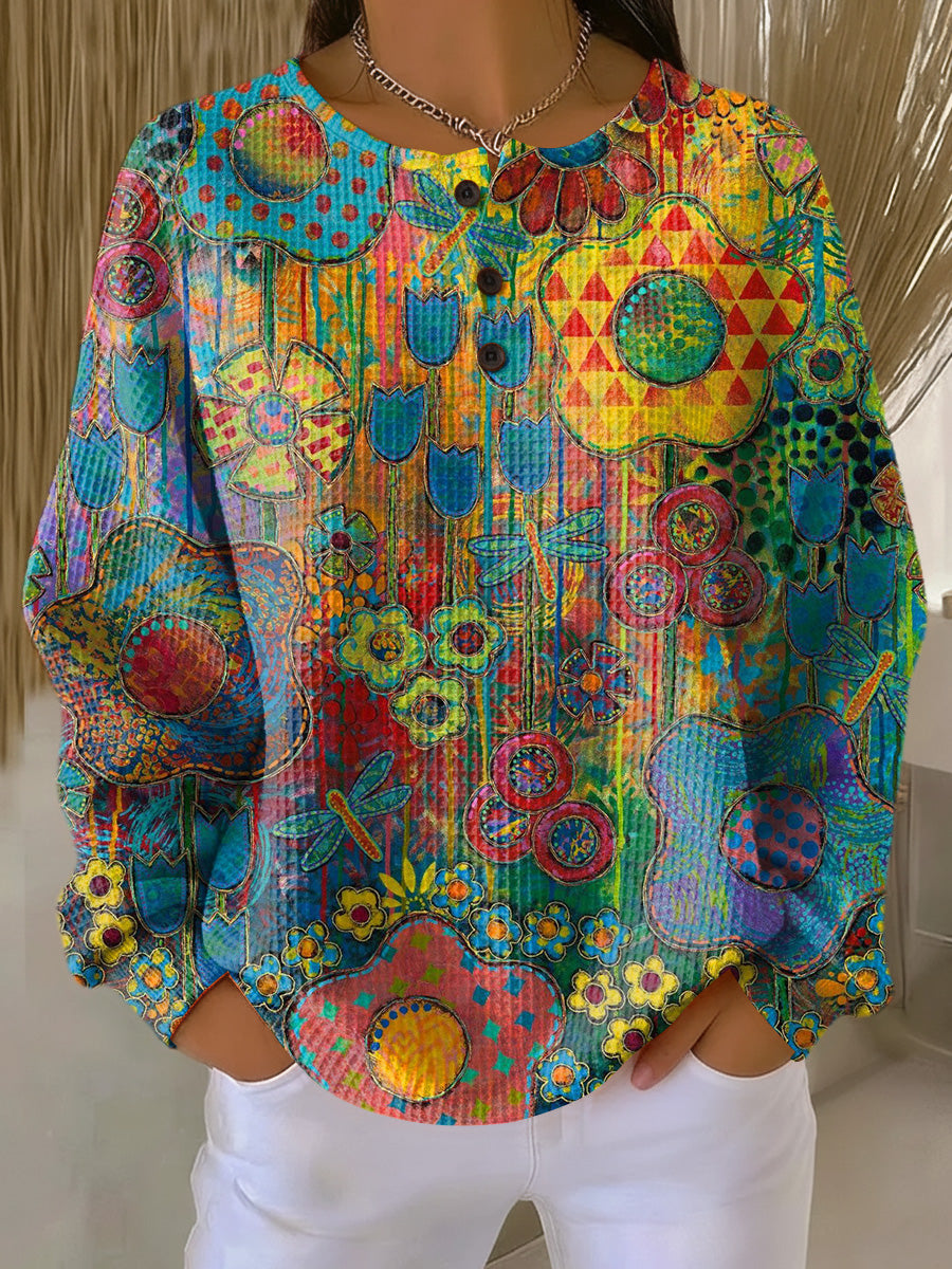 Alina | Vibrant Floral Print Sweater