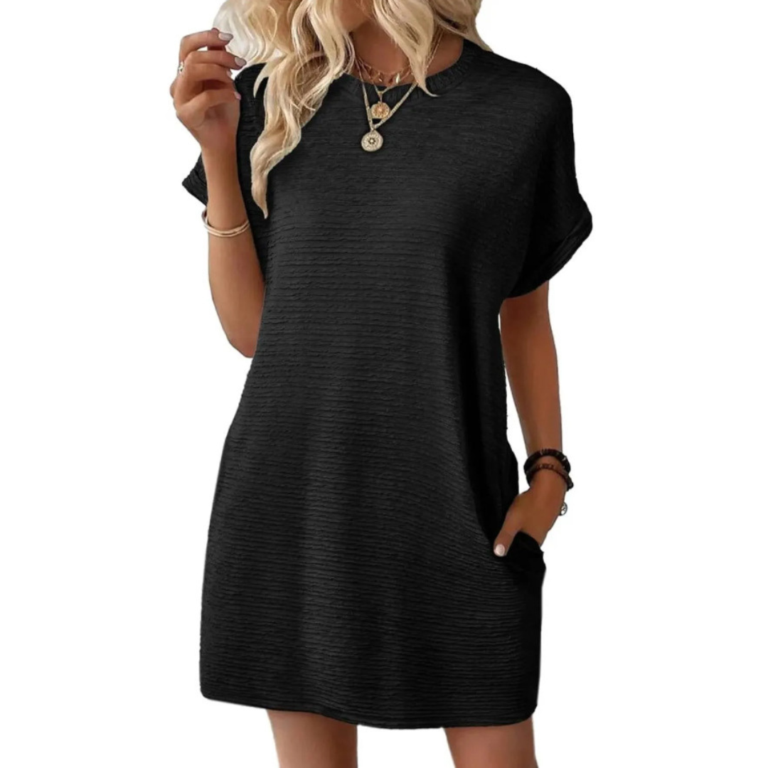Anneliese | Casual Minimalist Round Neck Dress