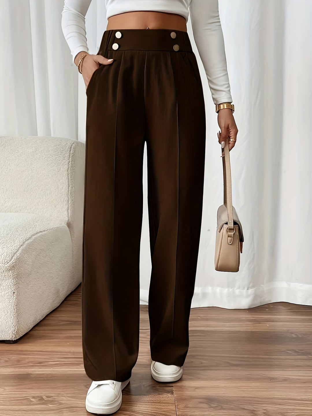 Aviana | Elegant Straight-Leg Office Pants