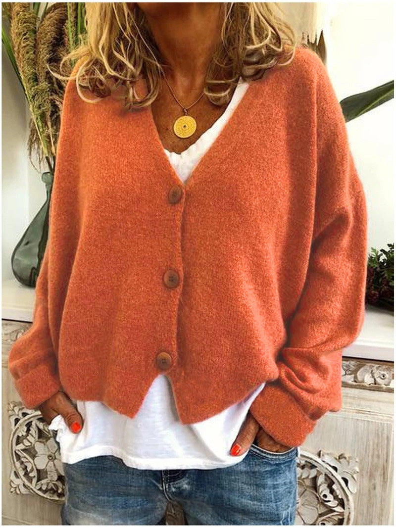 Aurelia | Women's V-Neck Button-Front Cardigan