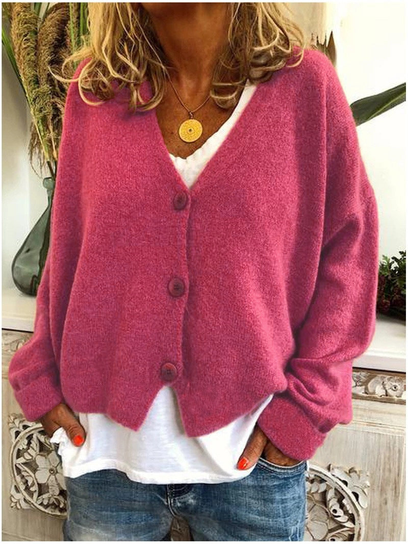 Aurelia | Women's V-Neck Button-Front Cardigan