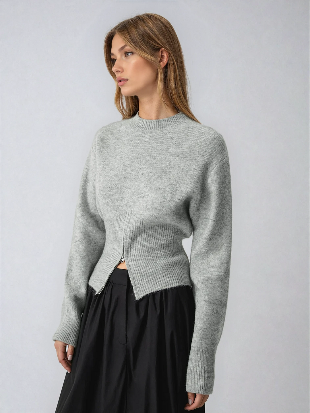 Willa | Side-Zip Knit Sweater
