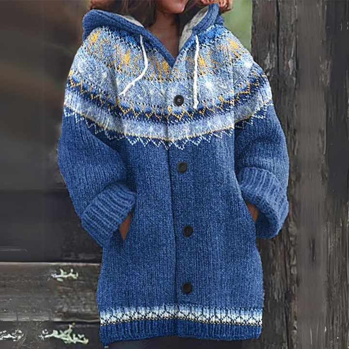 Gezina | Cozy Knit Hooded Cardigan