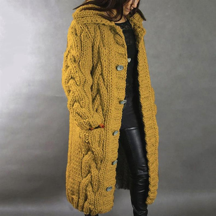 Enid | Cosy Hooded Longline Cardigan
