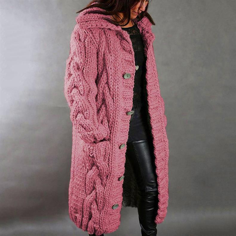 Enid | Cosy Hooded Longline Cardigan