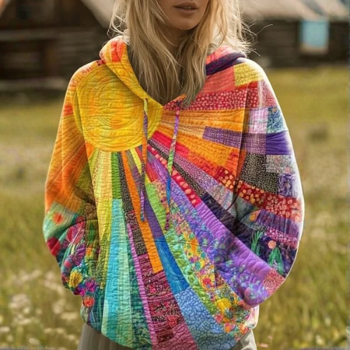 Patricia | Wildflower Quilted Hoodie