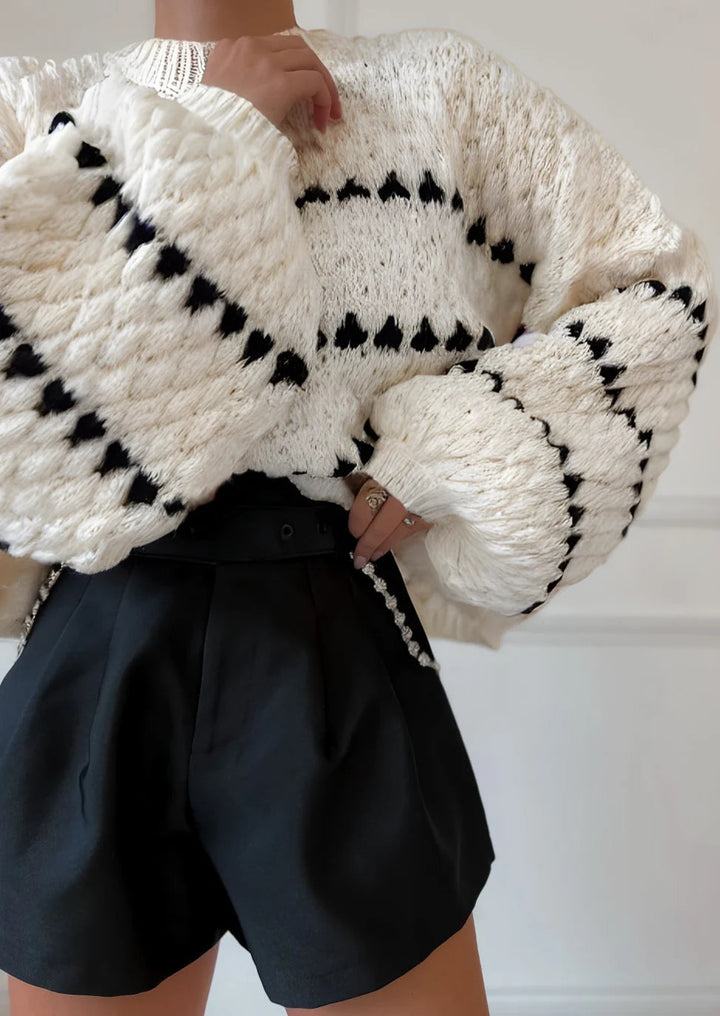 Edith | Textured Patterned Sweater