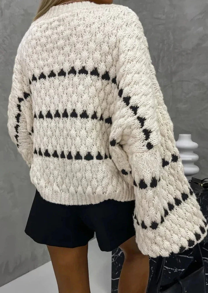 Edith | Textured Patterned Sweater