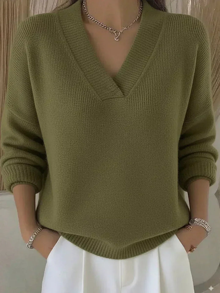 Vivelle | Relaxed V Neck Jumper