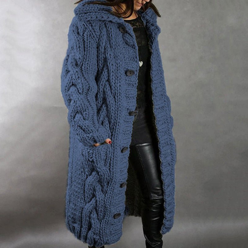 Enid | Cosy Hooded Longline Cardigan