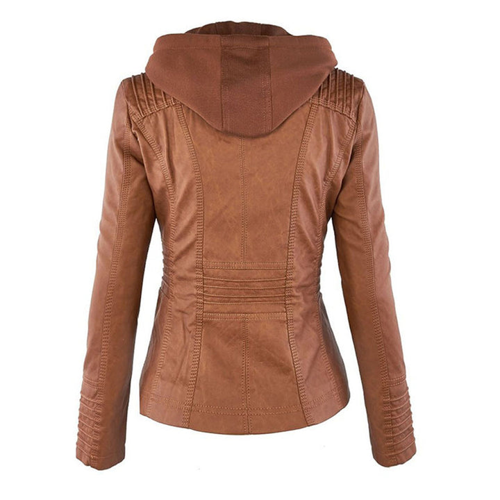 Cosima | Hooded Zip-Up Moto Jacket