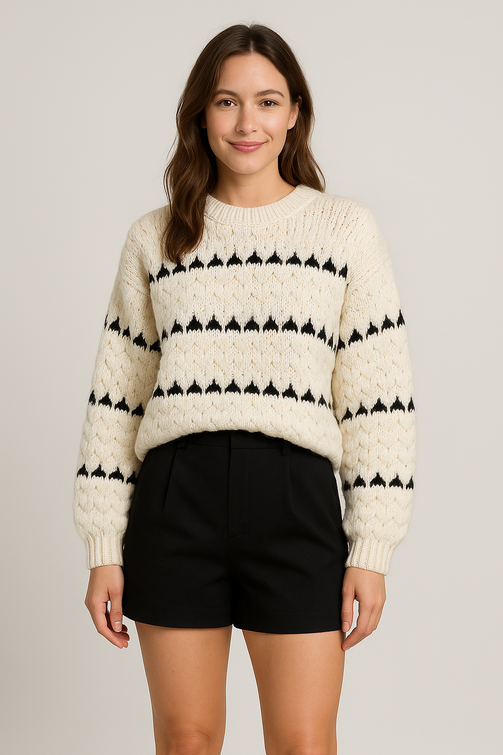 Edith | Textured Patterned Sweater